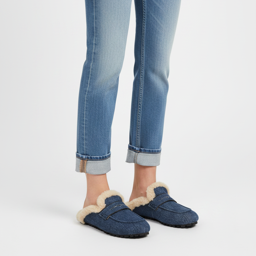 Rees - Curly Shearling Mules