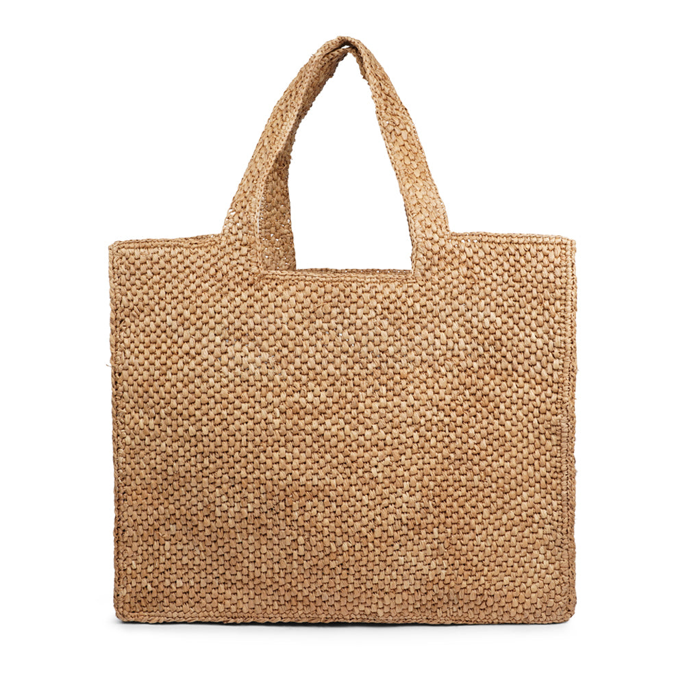 Rivabella -  Large - Crochet raffia tote bag