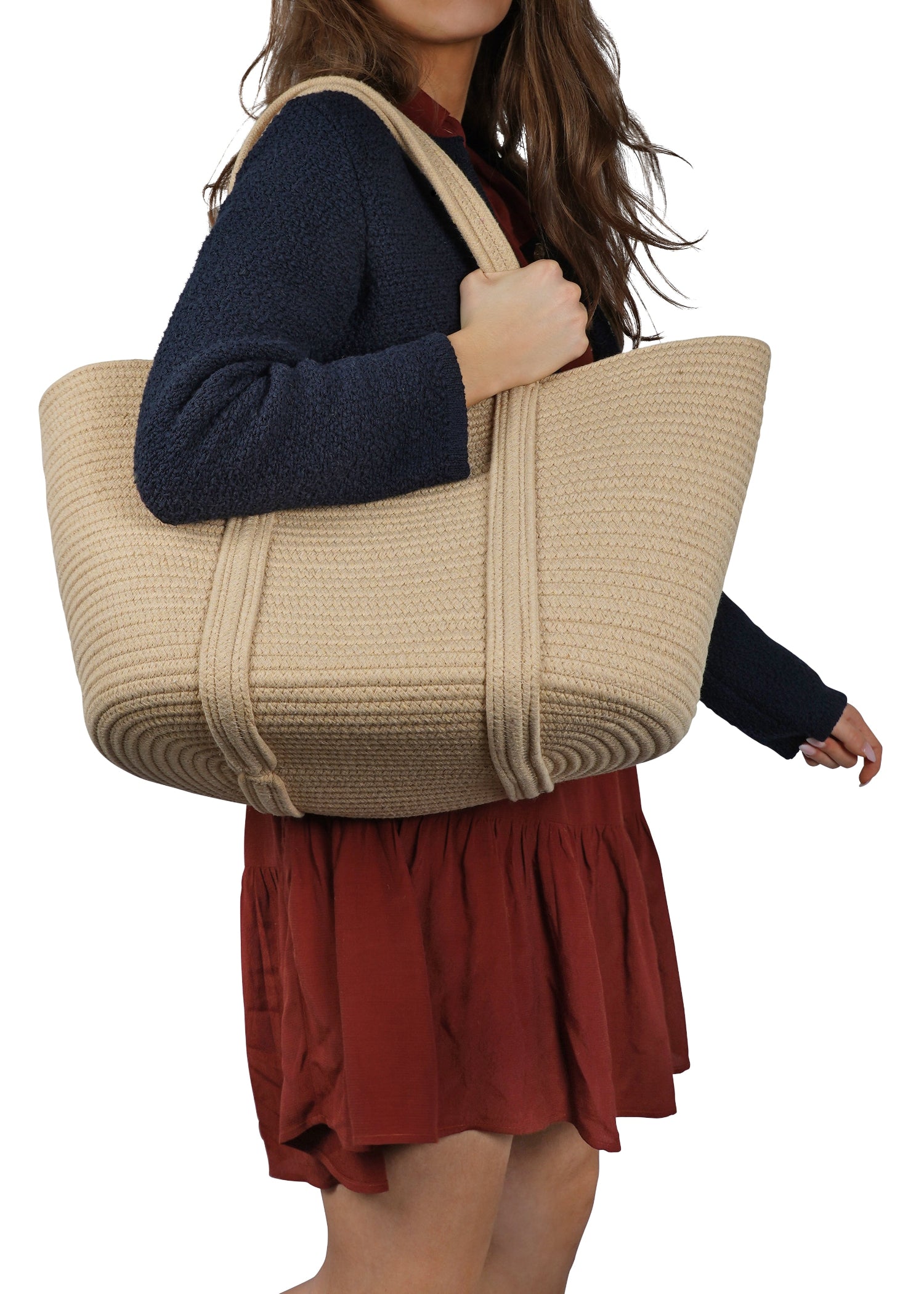 Say hello to&nbsp;Sabadi, the perfect cotton rope tote that combines cool style and everyday practicality. Crafted from durable, beautifully textured cotton rope, Sabadi offers a lightweight yet sturdy design, ideal for everything from grocery runs to beach days.

Its relaxed, effortless look makes it a versatile addition to your wardrobe, while the spacious interior keeps all your essentials close at hand. With Sabadi, carrying your everyday favorites has never looked so good.