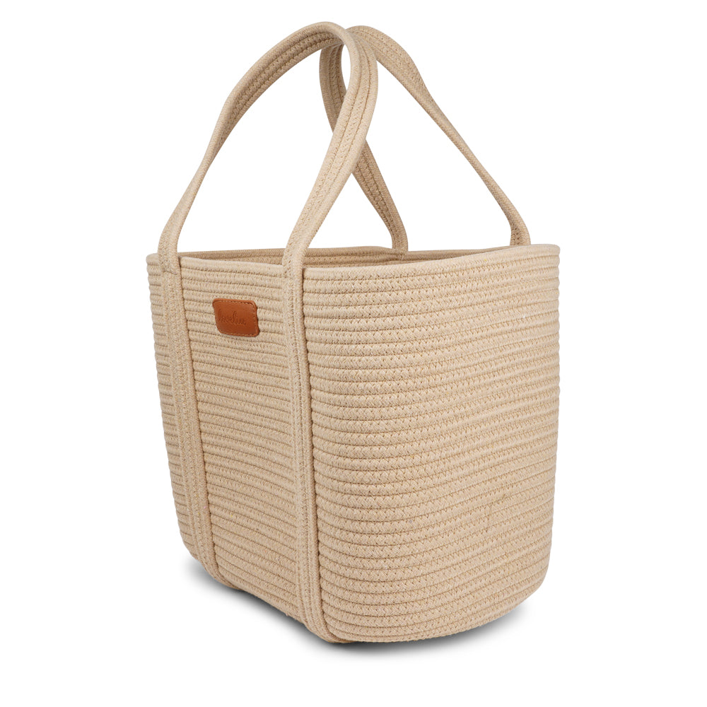 Say hello to&nbsp;Sabadi, the perfect cotton rope tote that combines cool style and everyday practicality. Crafted from durable, beautifully textured cotton rope, Sabadi offers a lightweight yet sturdy design, ideal for everything from grocery runs to beach days.

Its relaxed, effortless look makes it a versatile addition to your wardrobe, while the spacious interior keeps all your essentials close at hand. With Sabadi, carrying your everyday favorites has never looked so good.