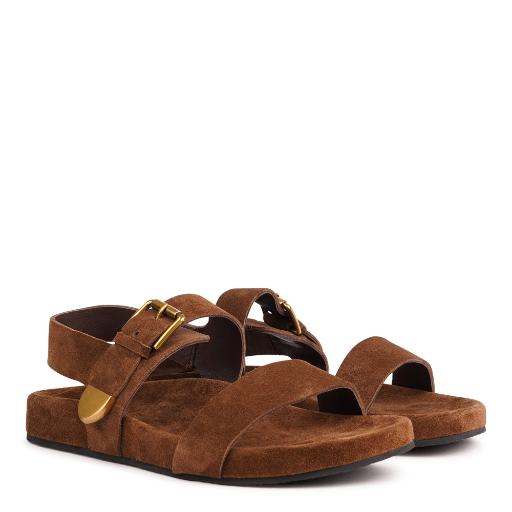 The adjustable strap over the instep allows for a personalized fit, while the soft PU rubber insole, covered in high-quality leather, provides cushioned support that molds to your foot over time. Finished with a sleek leather upper, these sandals bring together luxury and practicality in one effortless design.