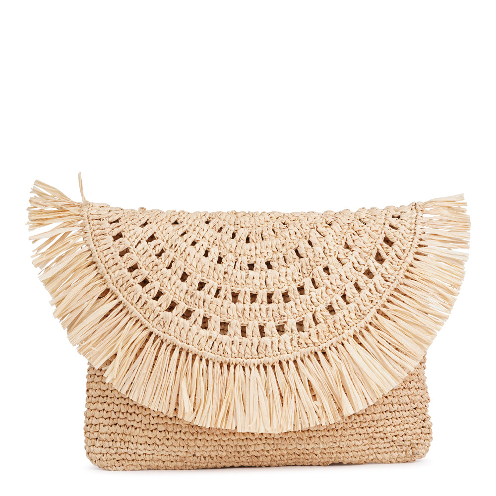 Tazzoli - Crochet raffia clutch