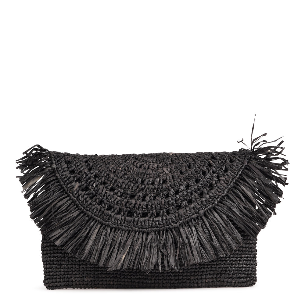 Tazzoli - Crochet raffia clutch