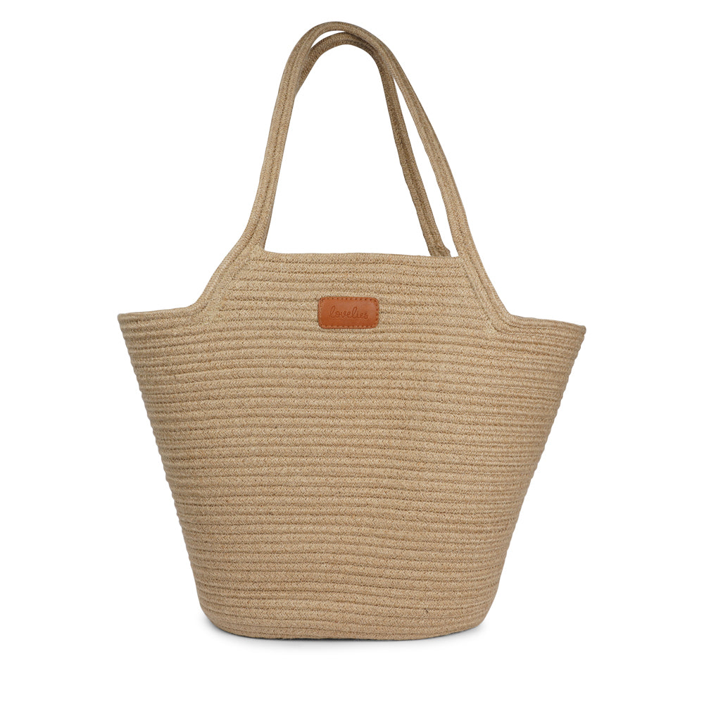 Meet the Tomba bag, where eco-friendly materials meet effortless style. Made from a durable blend of cotton and jute rope, Tomba is designed for those who love a chic, sustainable accessory that’s perfect for every day.

This two-tone stylish tote bag adds a modern touch to your look, while the long shoulder straps make it easy to carry, whether you’re out for a day of shopping, heading to the beach, or simply running errands.

Tomba – the perfect combination of style, comfort, and sustainability.