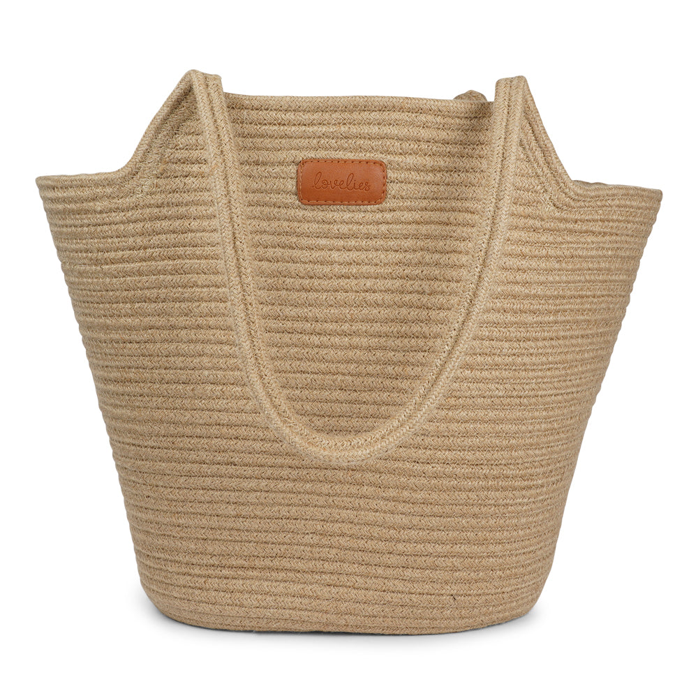 Meet the Tomba bag, where eco-friendly materials meet effortless style. Made from a durable blend of cotton and jute rope, Tomba is designed for those who love a chic, sustainable accessory that’s perfect for every day.

This two-tone stylish tote bag adds a modern touch to your look, while the long shoulder straps make it easy to carry, whether you’re out for a day of shopping, heading to the beach, or simply running errands.
Tomba – the perfect combination of style, comfort, and sustainability.