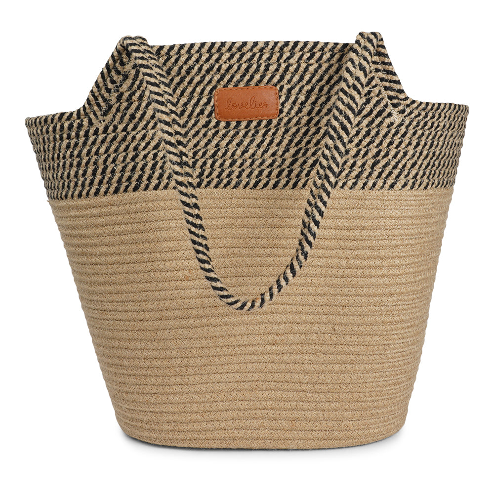Meet the Tomba bag, where eco-friendly materials meet effortless style. Made from a durable blend of cotton and jute rope, Tomba is designed for those who love a chic, sustainable accessory that’s perfect for every day.

This two-tone stylish tote bag adds a modern touch to your look, while the long shoulder straps make it easy to carry, whether you’re out for a day of shopping, heading to the beach, or simply running errands.
Tomba – the perfect combination of style, comfort, and sustainability.