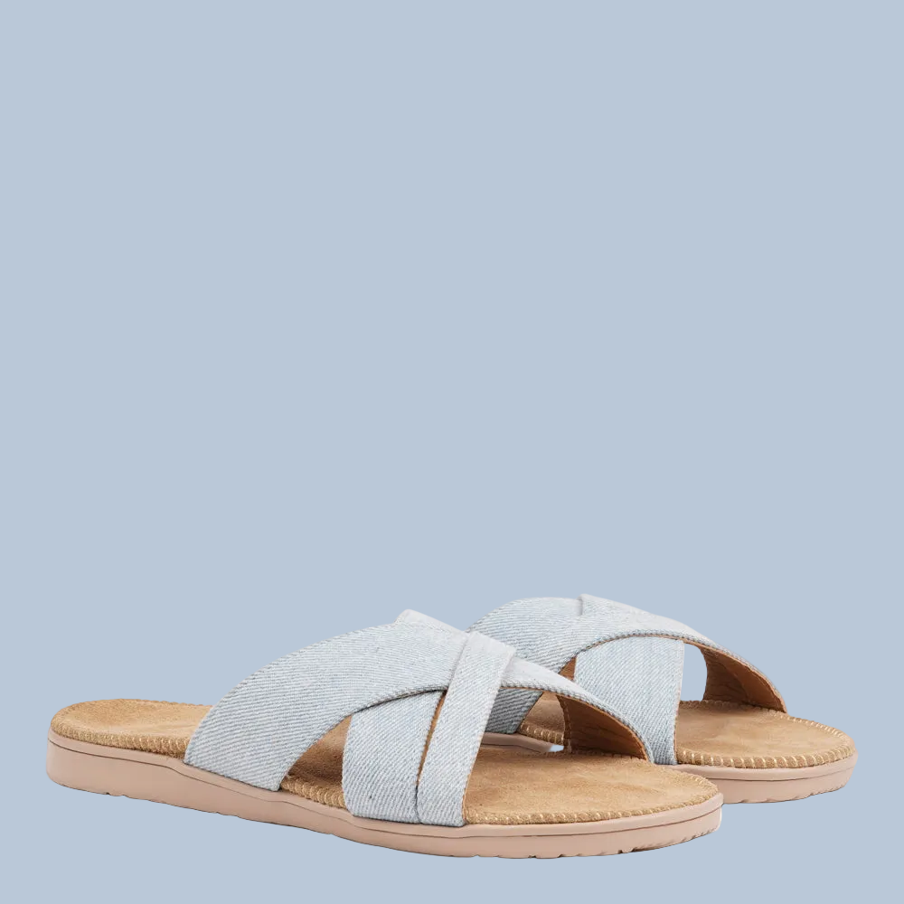 Tsilia - Denim sandal w/ soft suede sole