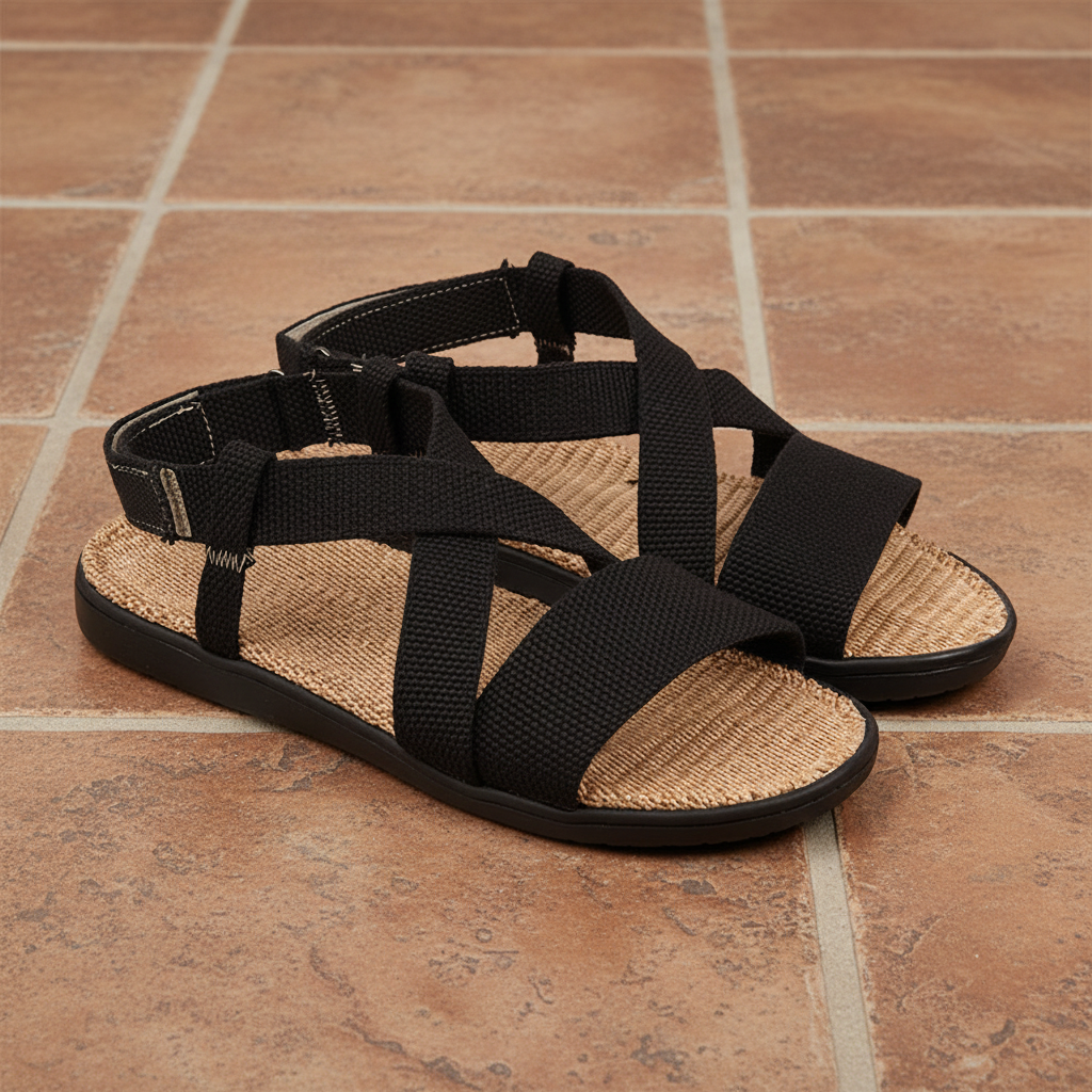 Tupim - Soft jute sole & Velcro heel strap