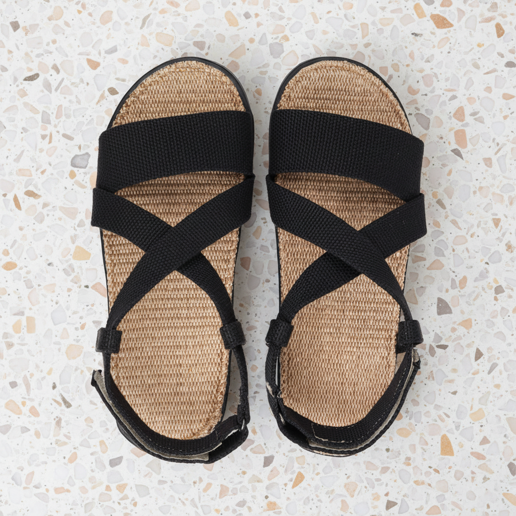 Tupim - Soft jute sole & Velcro heel strap