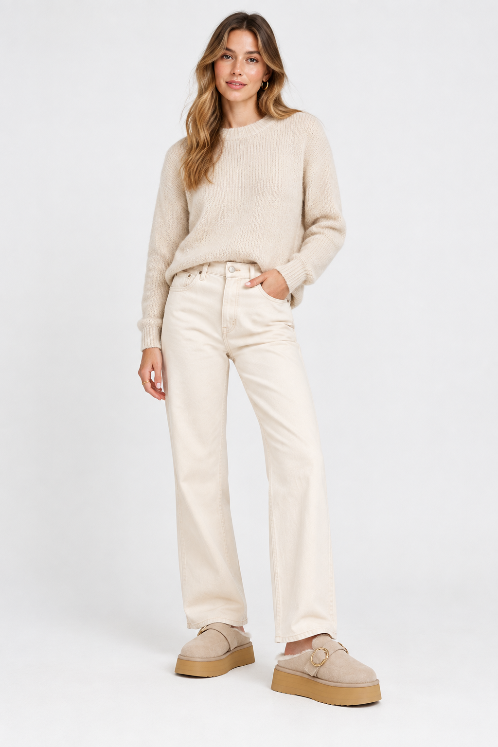 Viso – Wildleder-Mules mit Lammfell