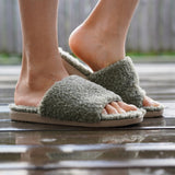 Soft and cosy lounge slippers  Lovelies lounge slippers are the essence of comfortability. When you’re in the need of surrounding your feet in soft and warm slippers, Lovelies lounge slippers are the answer. With soft and durable soles, fine wool and a gorgeous design, you’ll never want to wear any other home-shoe to make you feel at ease.
