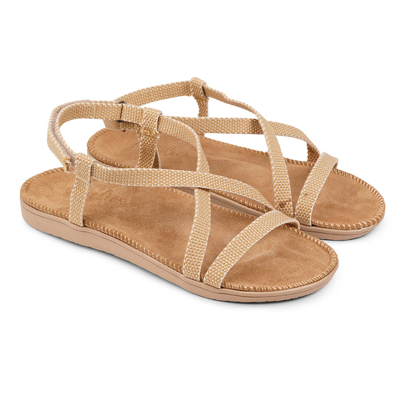 Lovelies Studio - Danish design - Aguas Blanca, the epitome of comfort and style in a sandal. Experience unparalleled softness with its luxurious suede insole, complemented by a double layer of sturdy rubber soles that provide the perfect bounce in every step. The innovative design features straps that elegantly encircle the heel, ensuring an impeccable fit and secure hold. Elevate your footwear game with Aguas Blanca – where cushioned elegance meets durable sophistication.