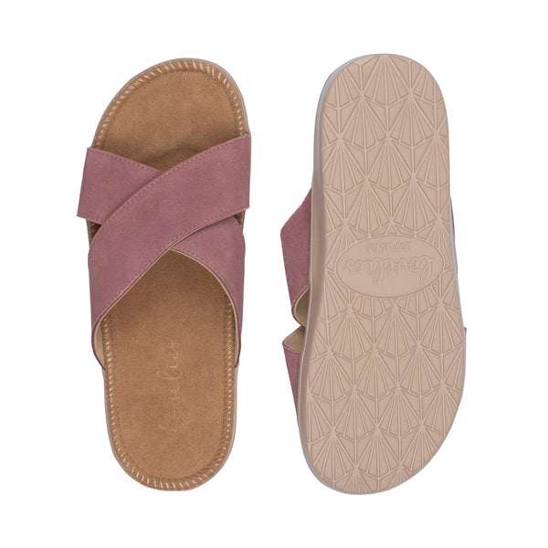 Lovelies Studio -  Bellevue cross suede sandal with the most comfortable rubber sole which is covered in exclusive suede. The sandal has a wonderful feminine look and will match your summer dresses and light blue jeans perfectly. Enjoy your lovelies !