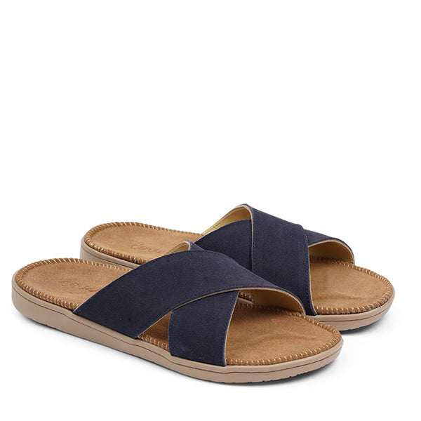Lovelies Studio -  Bellevue cross suede sandal with the most comfortable rubber sole which is covered in exclusive suede. The sandal has a wonderful feminine look and will match your summer dresses and light blue jeans perfectly. Enjoy your lovelies !
