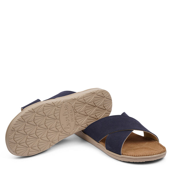 Lovelies Studio -  Bellevue cross suede sandal with the most comfortable rubber sole which is covered in exclusive suede. The sandal has a wonderful feminine look and will match your summer dresses and light blue jeans perfectly. Enjoy your lovelies !