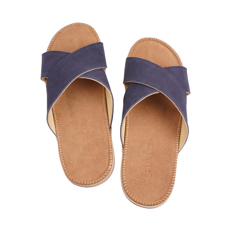 Lovelies Studio -  Bellevue cross suede sandal with the most comfortable rubber sole which is covered in exclusive suede. The sandal has a wonderful feminine look and will match your summer dresses and light blue jeans perfectly. Enjoy your lovelies !