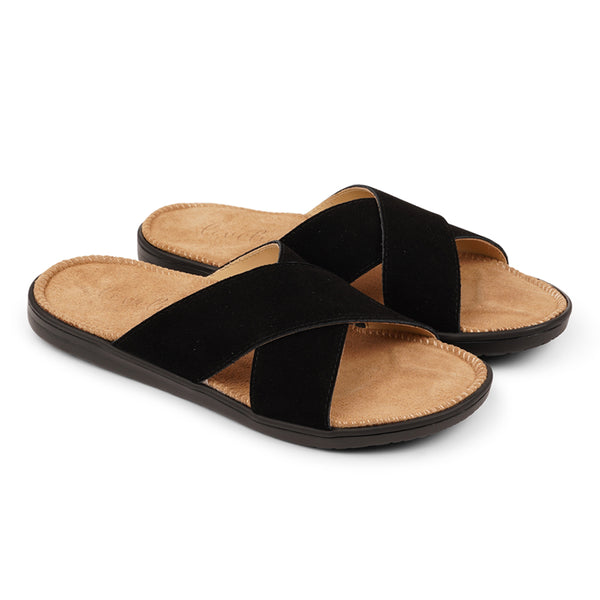 Lovelies Studio -  Bellevue cross suede sandal with the most comfortable rubber sole which is covered in exclusive suede. The sandal has a wonderful feminine look and will match your summer dresses and light blue jeans perfectly. Enjoy your lovelies !