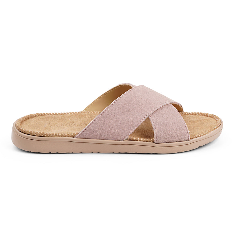 Lovelies Studio -  Bellevue cross suede sandal with the most comfortable rubber sole which is covered in exclusive suede. The sandal has a wonderful feminine look and will match your summer dresses and light blue jeans perfectly. Enjoy your lovelies !