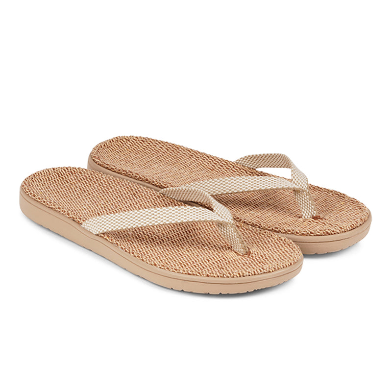 Lovelies Bonete Jute flip flops. The rubber sole is light, soft and very comfortable. The best summer flip flops and in many colors.