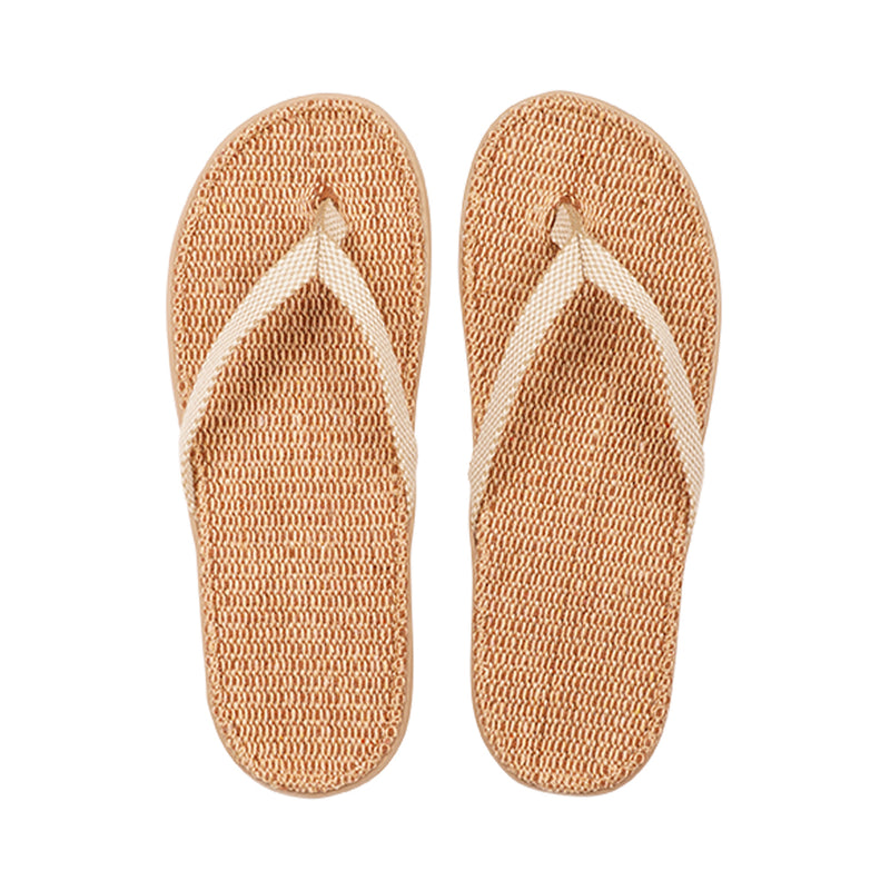 Lovelies Bonete Jute flip flops. The rubber sole is light, soft and very comfortable. The best summer flip flops and in many colors.