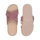 Sandals with straps of soft suede. The comfortable inner sole in covered with natural jute material.