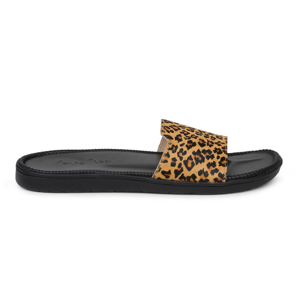 Sandals with a wide strap of leather. The comfortable inner sole in covered with soft black leather.