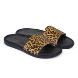 Sandals with a wide strap of leather. The comfortable inner sole in covered with soft black leather.