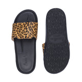 Sandals with a wide strap of leather. The comfortable inner sole in covered with soft black leather.