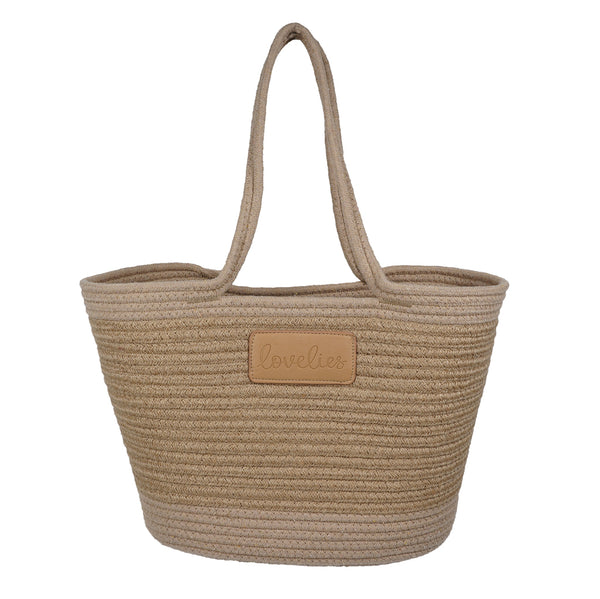 For those cheerful springdays and warm sunny summerdays all you need is a gorgeous beach bag.  Lovelies has made an elegant one in cotton and recycled polyester and it comes in 8 beautiful colours.    Whether you’re off to a picnic, shopping or a lazy day at the beach, a Lovelies beach bag will be your all-time favourite companion.