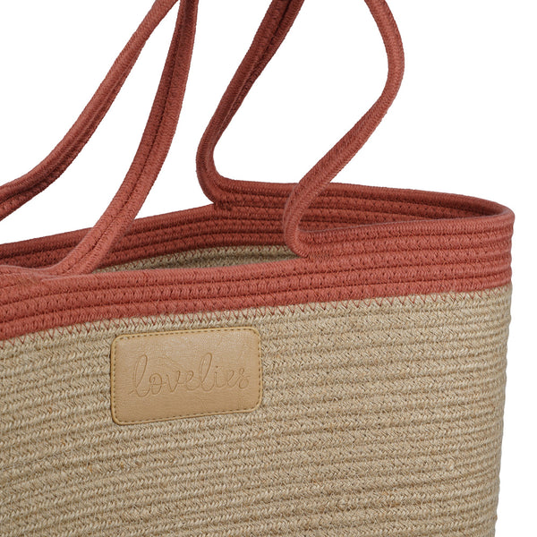 Wonderful Lovelies beach bags with leather logo on the side. The Lovelies beach bags are handmade in cotton and comes in two sizes. 8 beautiful colors. Sizes : Medium : W50 x H29 Large : W55 x H35 You can use the bag for picnic's or going to the beach or just go shopping they are big enough to fit most of your stuff.  