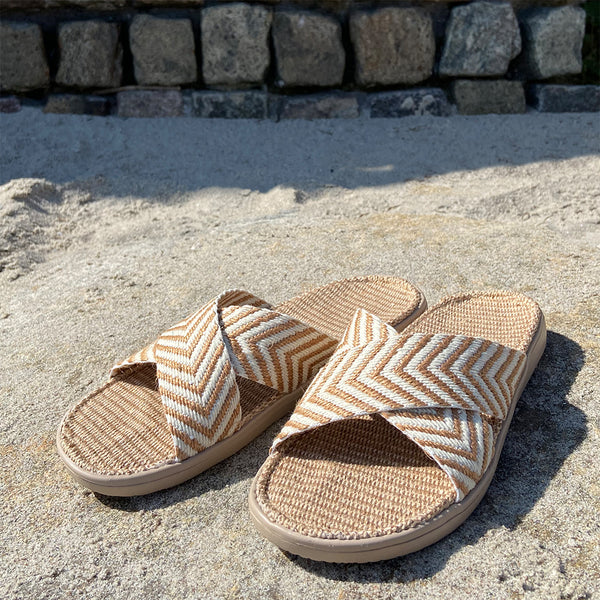 With great comfort and beautiful summer colors. The butter soft rubber sole is covered with fine natural jute for the best fit, style and comfort. The crossing bast straps are special designed and in wonderful colors for the Lovelies style Formentera.  We are proud of the high quality and sure that you will love Formentera. Designed with love to all the beautiful beaches and get aways in Formentera, the little small island close to Ibiza.