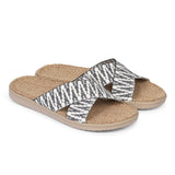 Lovelies Studio - Step into comfort and style with its unique design, featuring double-layered soft and durable rubber soles. The mid-sole, adorned with natural jute, adds a touch of eco-friendly elegance. Embrace both fashion and comfort as you stroll, thanks to the wide cotton straps intricately woven with captivating patterns, available in a spectrum of colors.