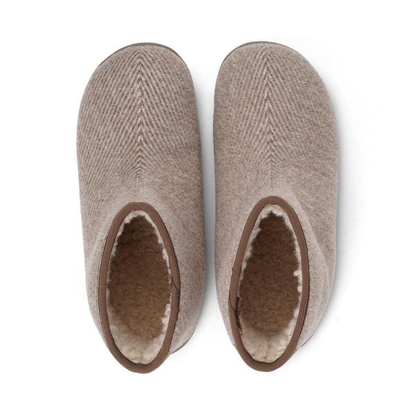 Soft and cosy lounge slippers  Lovelies lounge slippers are the essence of comfortability. When you’re in the need of surrounding your feet in soft and warm slippers, Lovelies lounge slippers are the answer. With soft and durable soles, fine wool and a gorgeous design, you’ll never want to wear any other home-shoe to make you feel at ease.  Enjoy your Lovelies!
