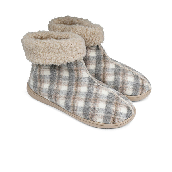 HL9711 Lovelies Ayana lounge slippers check grey