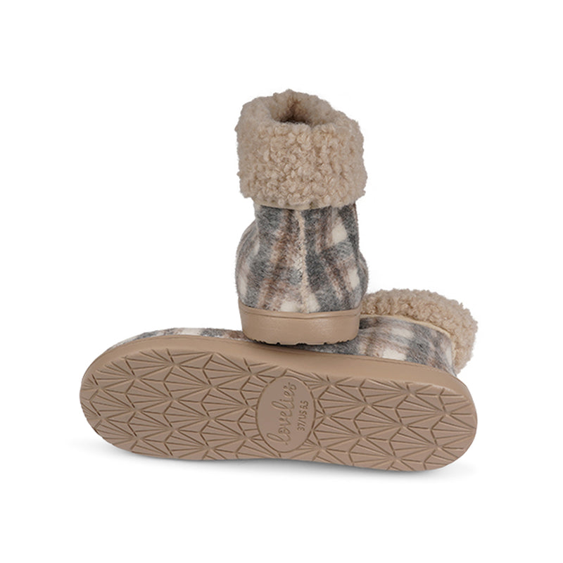 HL9711 Lovelies Ayana lounge slippers check grey