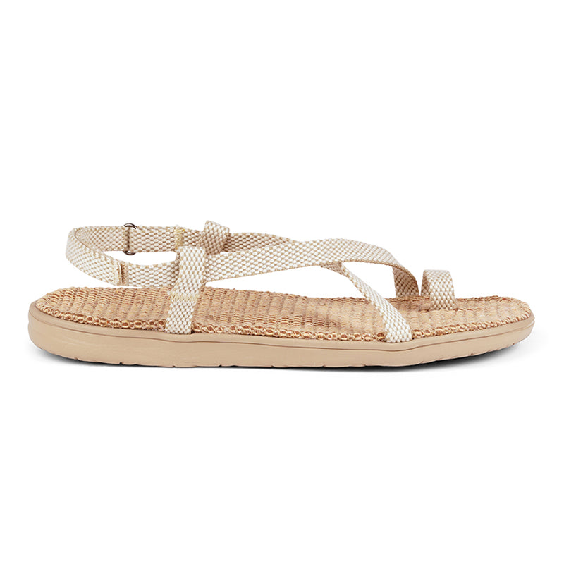 Lovelies - Isola sandals - Soft rubber sole covered in natural jute and woven straps in cotton. The sandals are light and very comfortable.