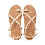Lovelies - Isola sandals - Soft rubber sole covered in natural jute and woven straps in cotton. The sandals are light and very comfortable.