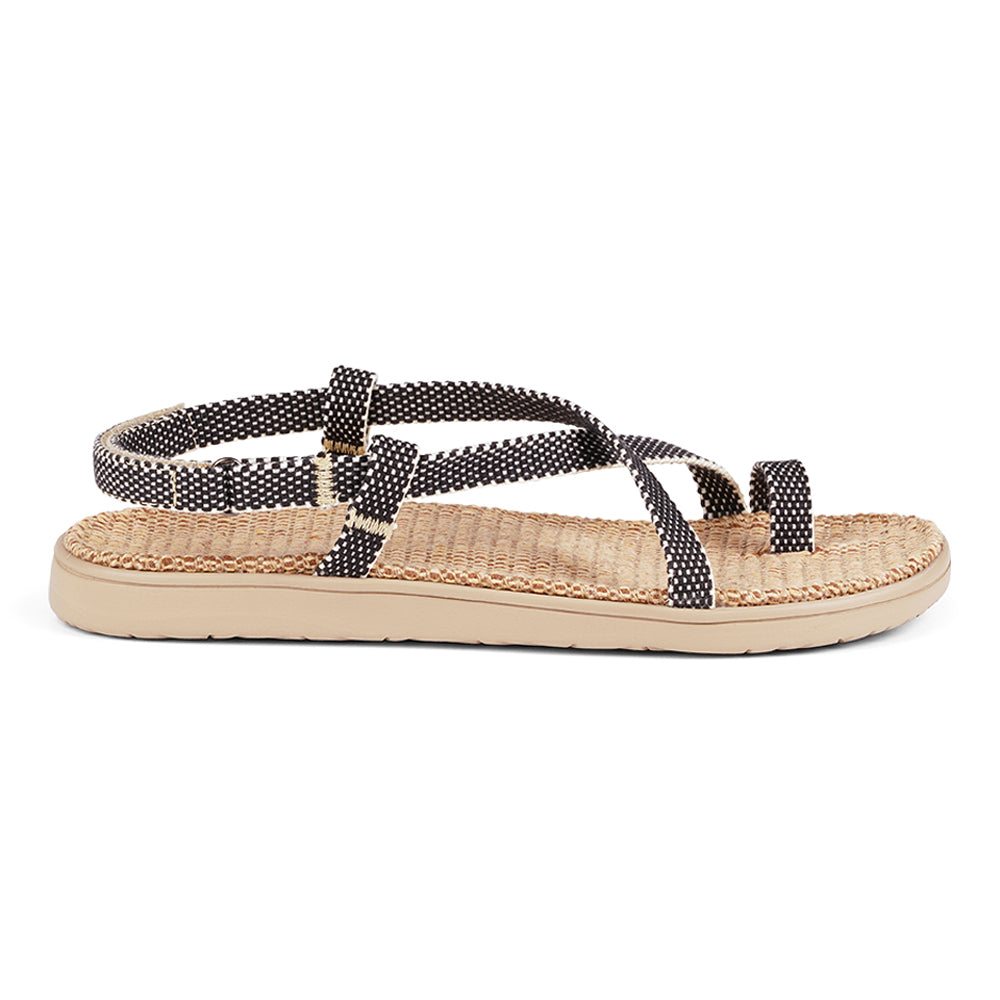 Lovelies - Isola sandals - Soft rubber sole covered in natural jute and woven straps in cotton. The sandals are light and very comfortable.
