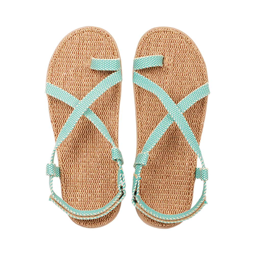 Lovelies - Isola sandals - Soft rubber sole covered in natural jute and woven straps in cotton. The sandals are light and very comfortable.
