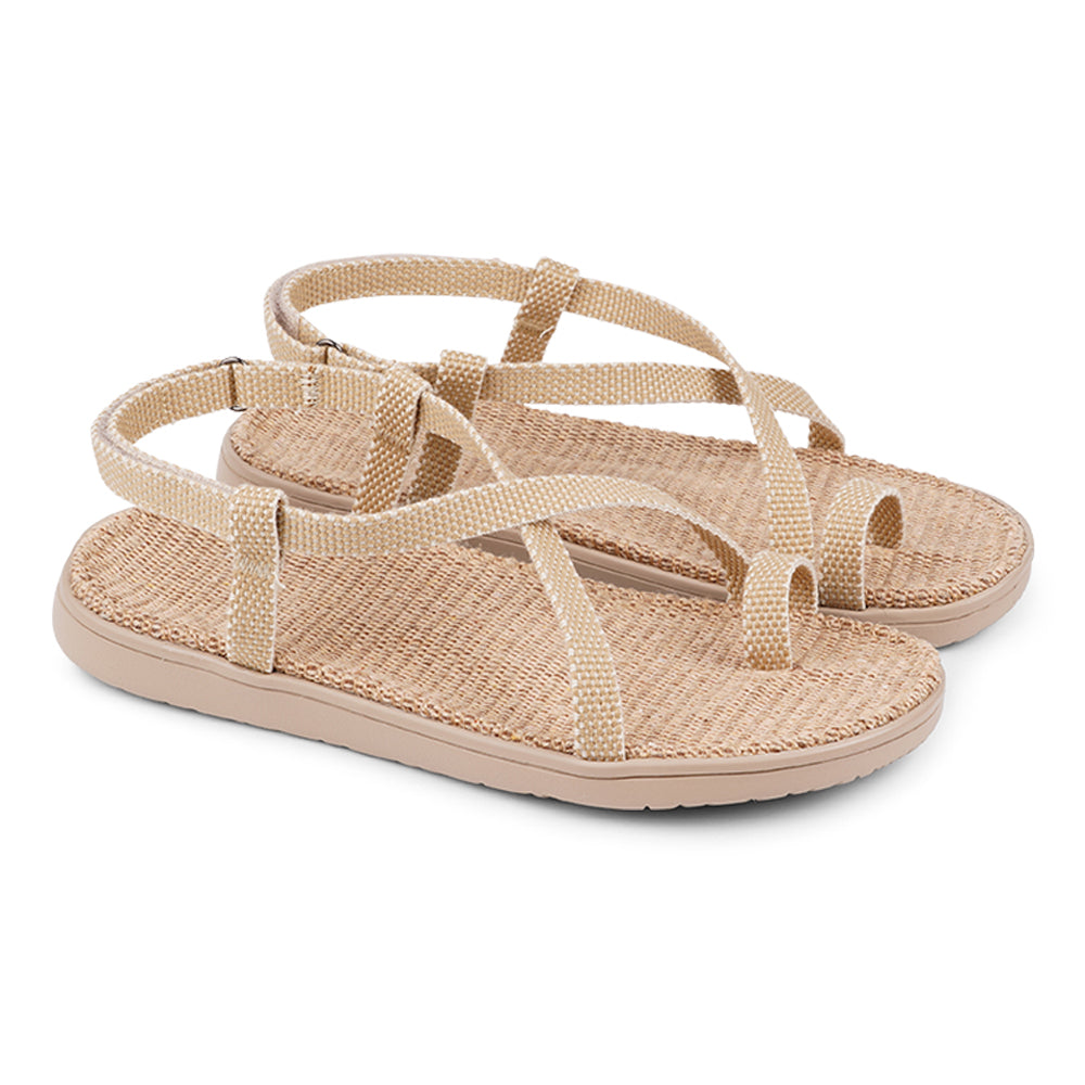 Lovelies - Isola sandals - Soft rubber sole covered in natural jute and woven straps in cotton. The sandals are light and very comfortable.