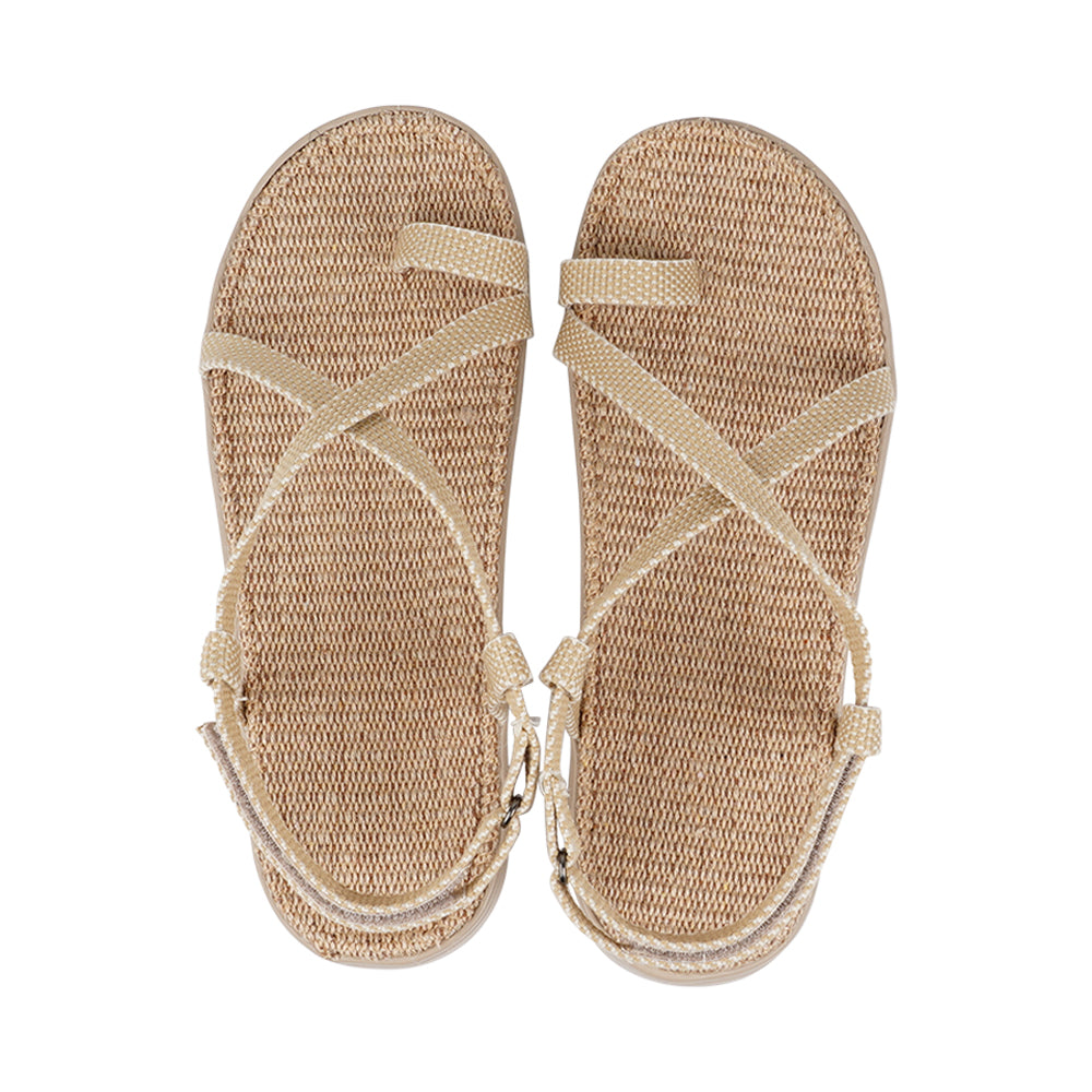 Lovelies - Isola sandals - Soft rubber sole covered in natural jute and woven straps in cotton. The sandals are light and very comfortable.