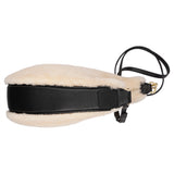 Kangmar is a beautiful shearling handbag which is perfect for carrying your essentials with you, it comes with detachable shoulder strap in skin. Top double zipped closure. Top handle in soft skin with hardware in gold. Adjustable and detachable shoulder strap in leather, 15 mm wide.  Satin lining and flat zipped inner pocket Item comes with a branded dust bag. Embossed Lovelies logo inside the bag.  Gold-toned hardware Measurements W36 X D5 X H20 cm 100 % Australian shearling 