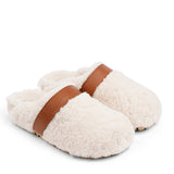Lovelies Studio - fashion mules in sude and shearling. Suede mules with curly shearling lining  Lovelies shearling mules will bring softness and warmth to your feet this autumn. The combination of soft curly shearling and the durable cork and rubber sole guarantees the utmost comfort to the wearer.