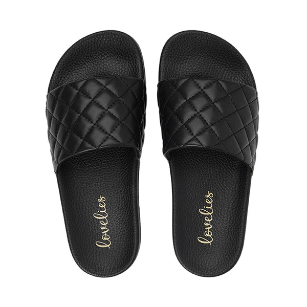 Slide it with style . .  The style La Boca is carefully made with a molded rubber footbed which is extra light, soft and durable. This will give you the perfect fit and comfort.  The padded upper is made of quilted vegan leather and a soft cotton lining.  Use them at the beach or at the dance floor . .    We are a proud member of 1% for the planet  Enjoy your Lovelies!  See our Size Guide  Material:  Sole : PU Rubber Lining : Cotton Upper : Vegan leather