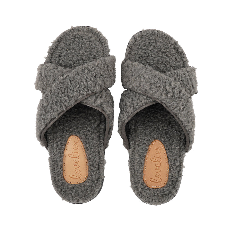 Lovelies Kori Lounge Slippers Black sole and Dark Grey fur. These beautiful lounge slippers will keep you warm ..