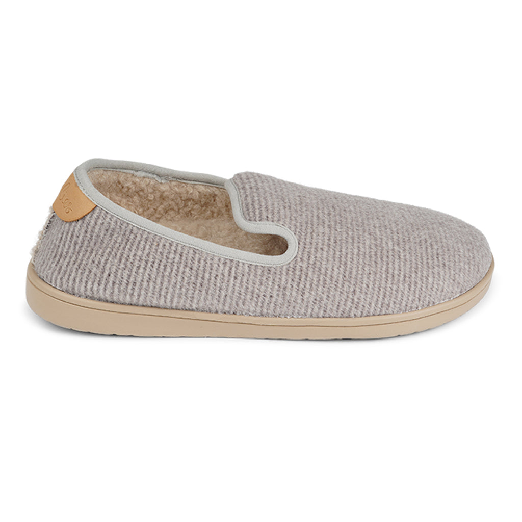 LL8522 Lovelies Candi lounge slippers stripe light grey fur