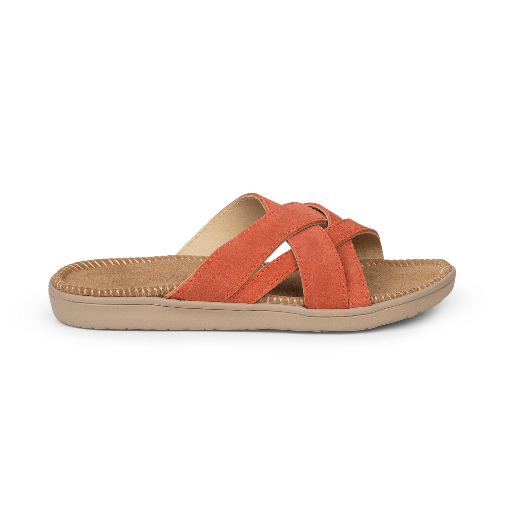 Lovelies Studio -  Bellevue cross suede sandal with the most comfortable rubber sole which is covered in exclusive suede. The sandal has a wonderful feminine look and will match your summer dresses and light blue jeans perfectly. Enjoy your lovelies !