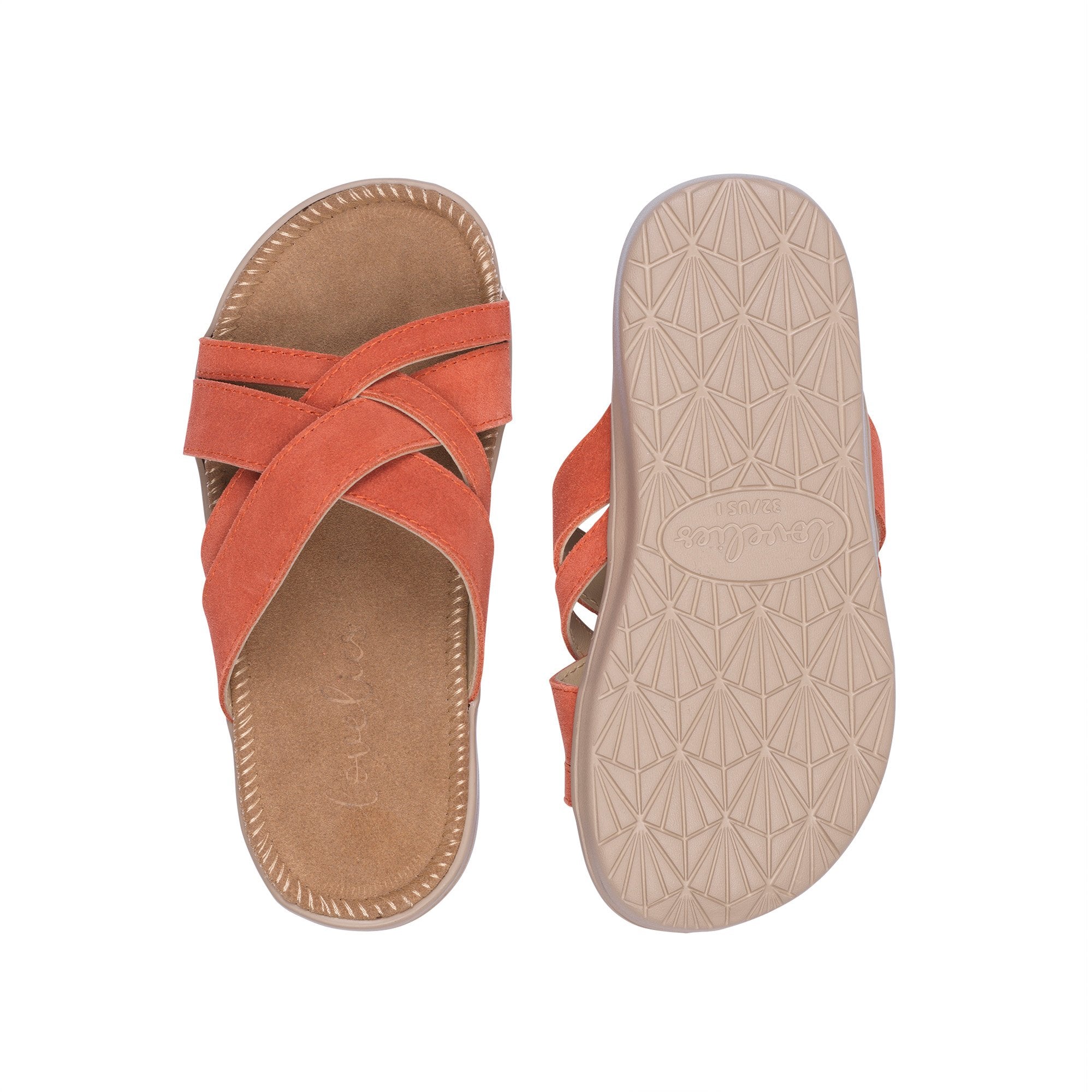 Lovelies Studio -  Bellevue cross suede sandal with the most comfortable rubber sole which is covered in exclusive suede. The sandal has a wonderful feminine look and will match your summer dresses and light blue jeans perfectly. Enjoy your lovelies !