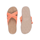 Sandals with straps of soft cotton. The comfortable inner sole in covered with jute