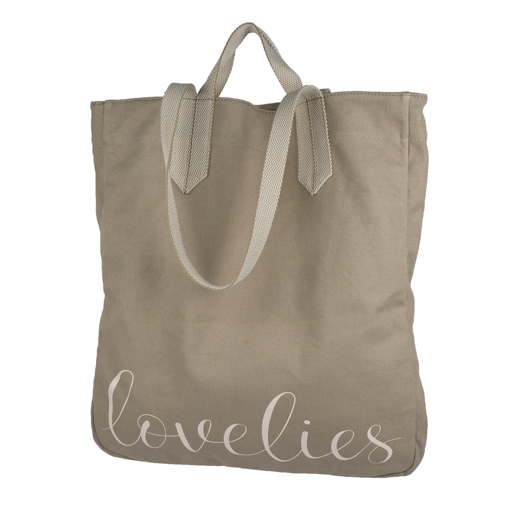 Lovelies shoulder shopper bag is made of high quality cotton and soft cotton webbing handles.